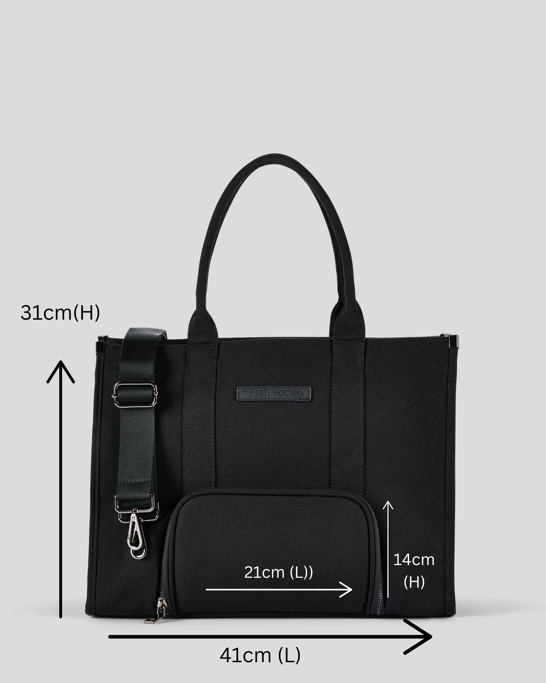 The Daily Tote -  Black (Canvas)