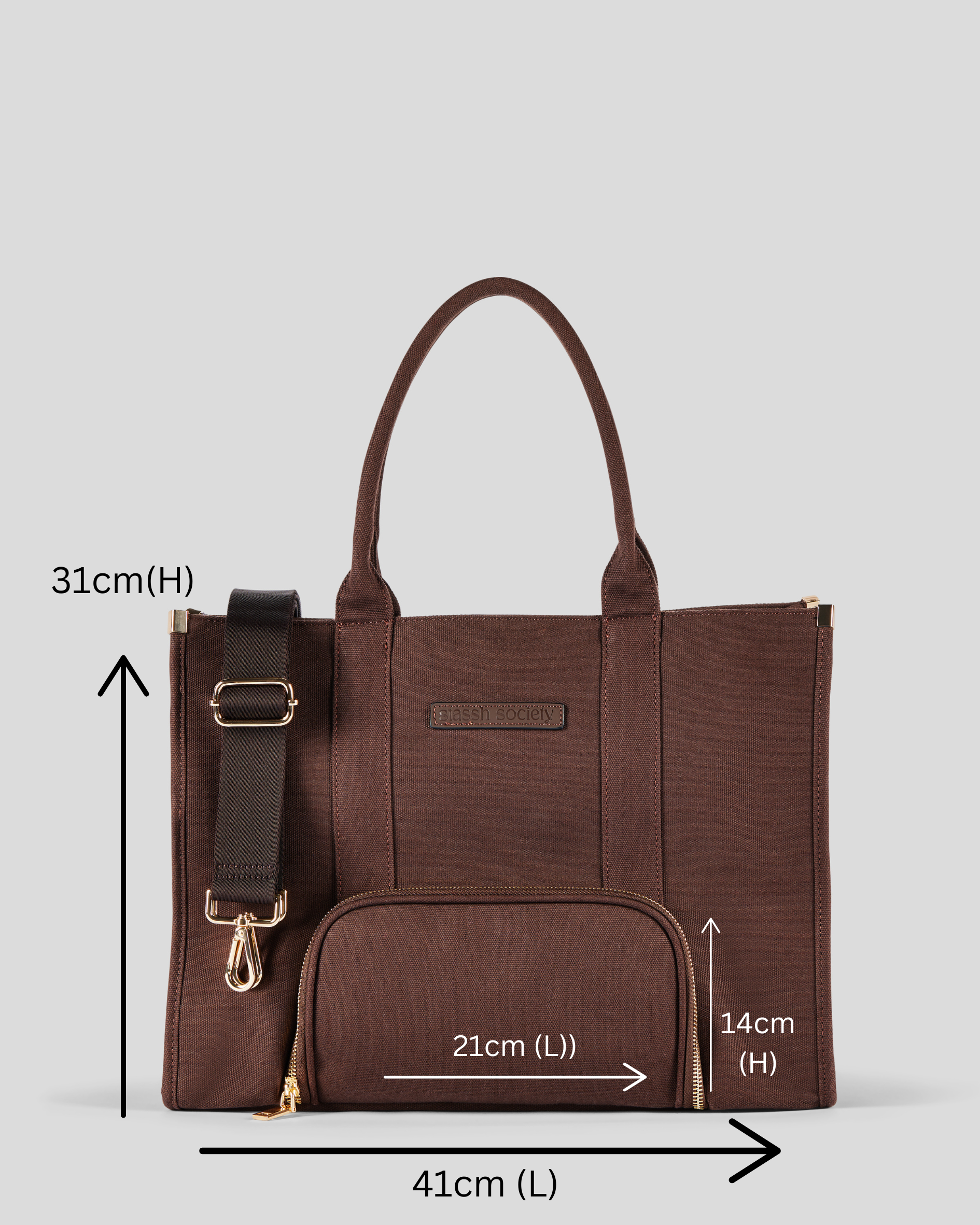 The Daily Tote -  Brown (Canvas)